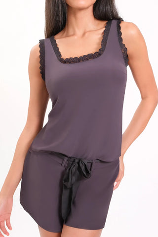 The Audrey silk shorts in noir by Chloe Colette
