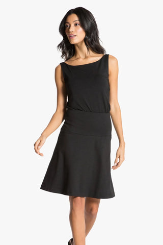 Model is wearing a black Maxine women's skirt by Chloe Colette.