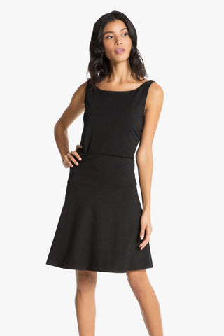 Model is wearing a black Maxine women's skirt by Chloe Colette.