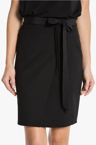 Model is wearing a black Stevie women skirt by Chloe Colette.