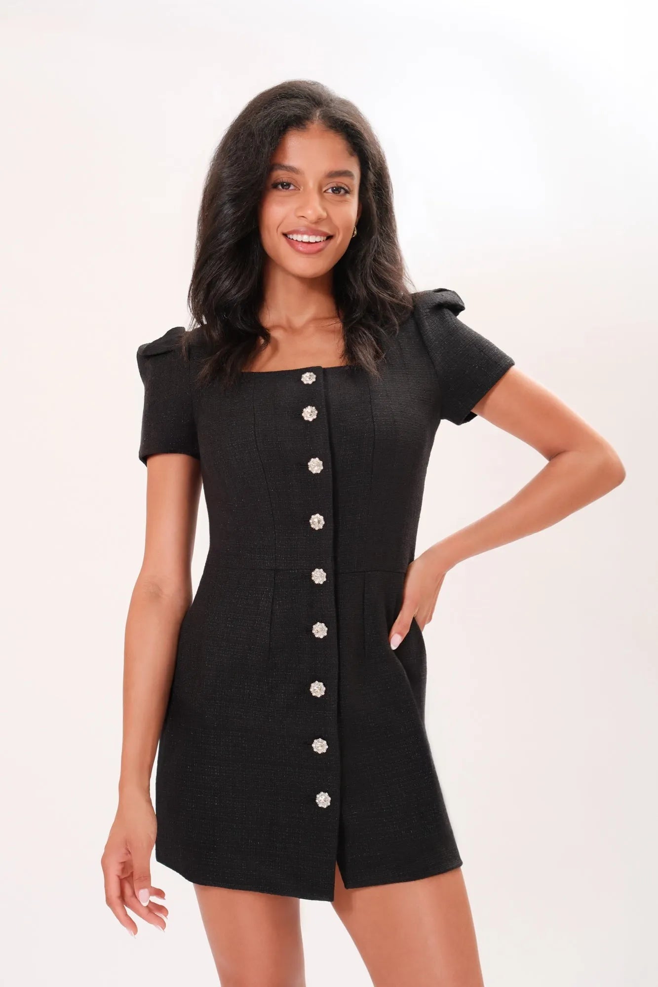 Tweed Dress | The Amelie | Black / Noir | Classic elegance mini Tweed Dress | The Amelie | Black / Noir | Classic elegance mini